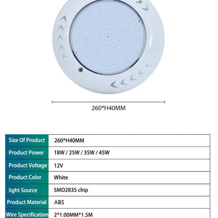 Underwater IP68 RGB LED Swimming Pool Light high quality